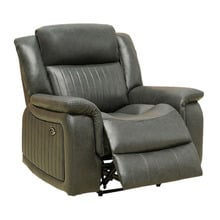 Powell Faux Leather Electric Recliner Chair